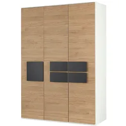 Röhr Kleiderschrank Clip 151 x 215 cm Holzoptik Braun Eiche