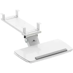 Maclean Untertisch-Tastaturhalter verstellbar max. 5kg Weiss MC-156 W, Maus + Tastatur Zubehör, Weiss