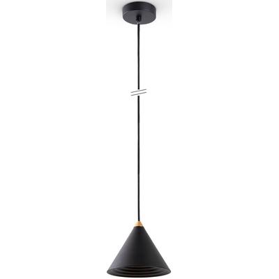 PACO HOME Pendelleuchte "ROLLINA", schwarz, Ø 15,5cm H: 166cm, Leuchten, Pendelleuchte Esszimmer Küchenlampe Metall Industrial Design GU10, Pendelleuchte