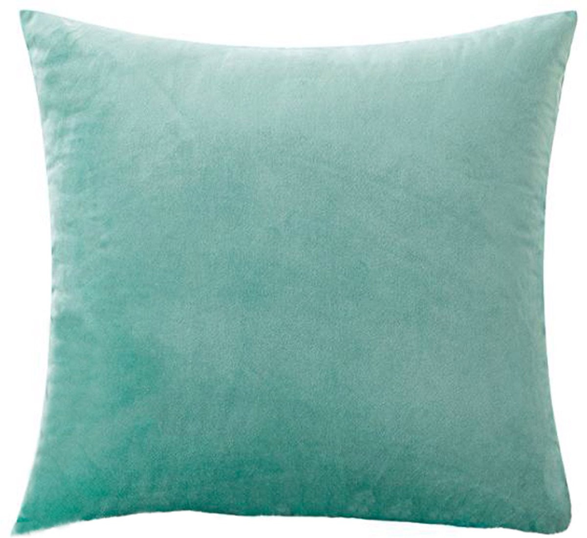 Sierkussenhoes Velvet Aqua Blauw - Dubbelzijdig met Rits - 45 x 45 cm