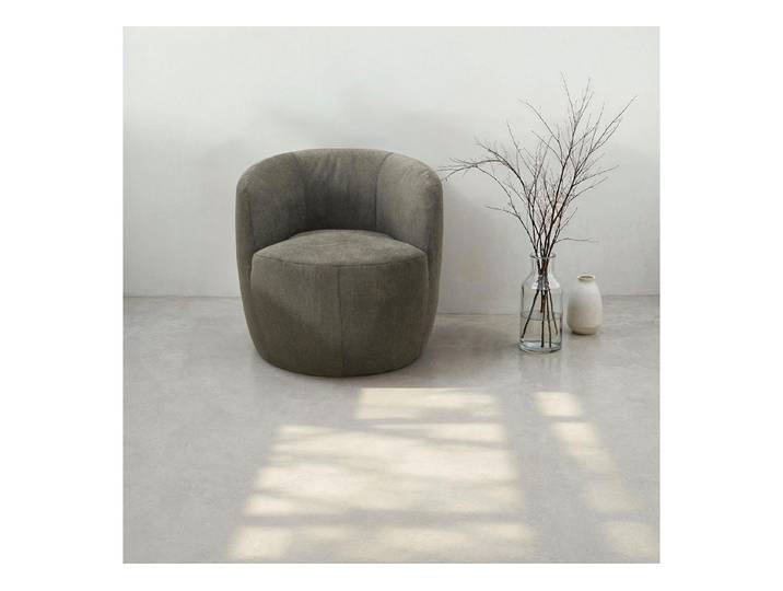 DOMO collection Sessel Obidos moderner Loungesessel, Struktur weich, schlammfarben