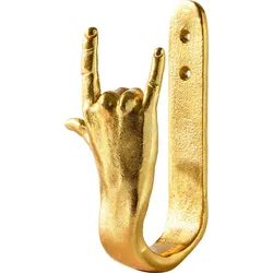 Polspotten Wandhaken I Love You, gold