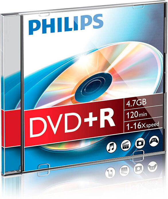 DVDR DVD+R PHILIPS 4,7GB 16X JC