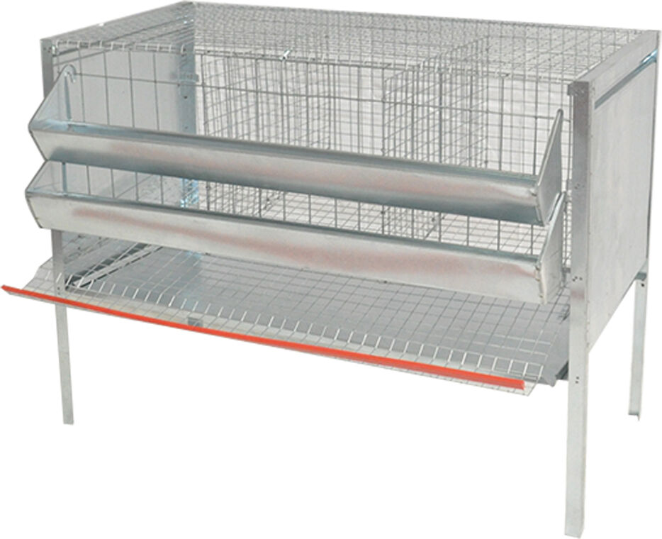 m. g. gabbie L166 Gabbia Galline Ovaiole Tre Celle Cm 107x50xh 80 - L166