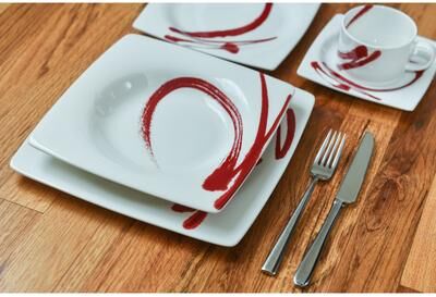 Red Vanilla Paint It Red 5pc. Place Setting