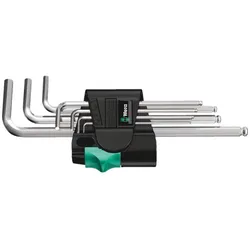 Wera 950/7 Hex-Plus 1 Winkelschlüsselsatz, metrisch, gestellverchromt, 7-teilig - 05022181001