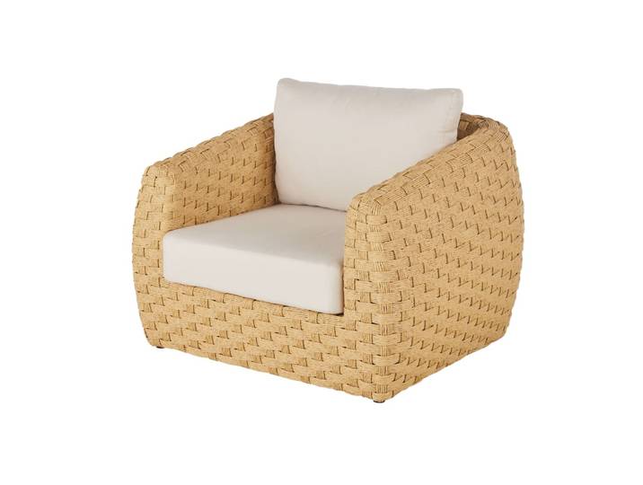 Gartensessel aus recyceltem Polypropylen, beige