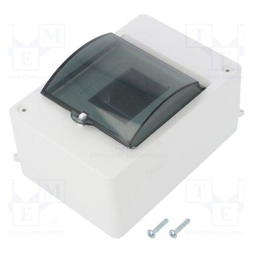 Elektro-Plast Rozdzielnica modułowa 1 x 4 natynkowa IP30 z pokrywą dymną N+PE MINI S-4 (2304-11) (2304-11)