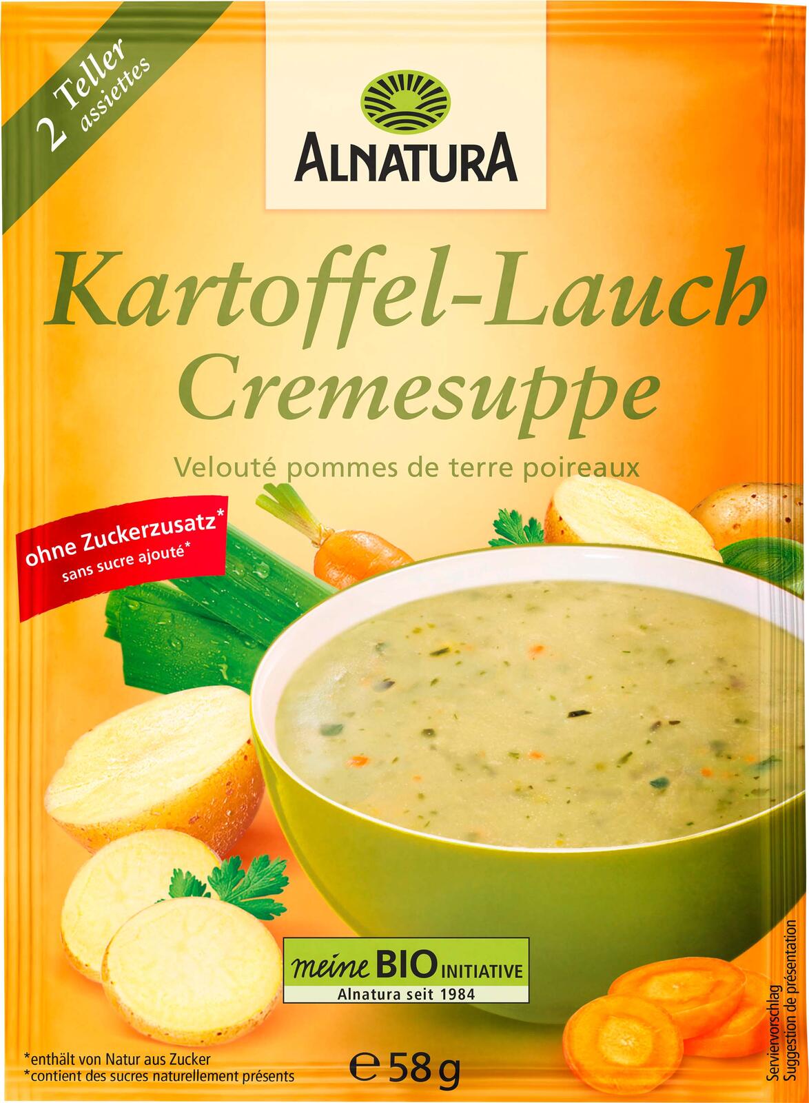 ALNATURA Kartoffel-Lauch Cremesuppe 58,0 g 2970836007