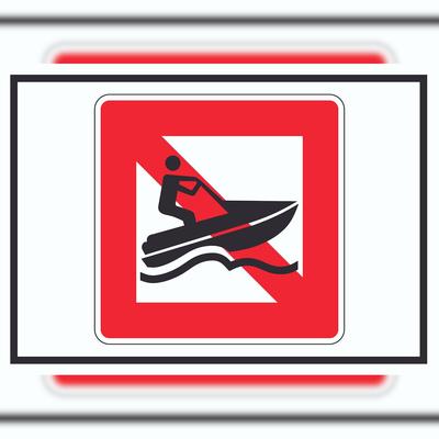 HB-Druck Jetski fahren verboten Symbol A6 (105x148mm)