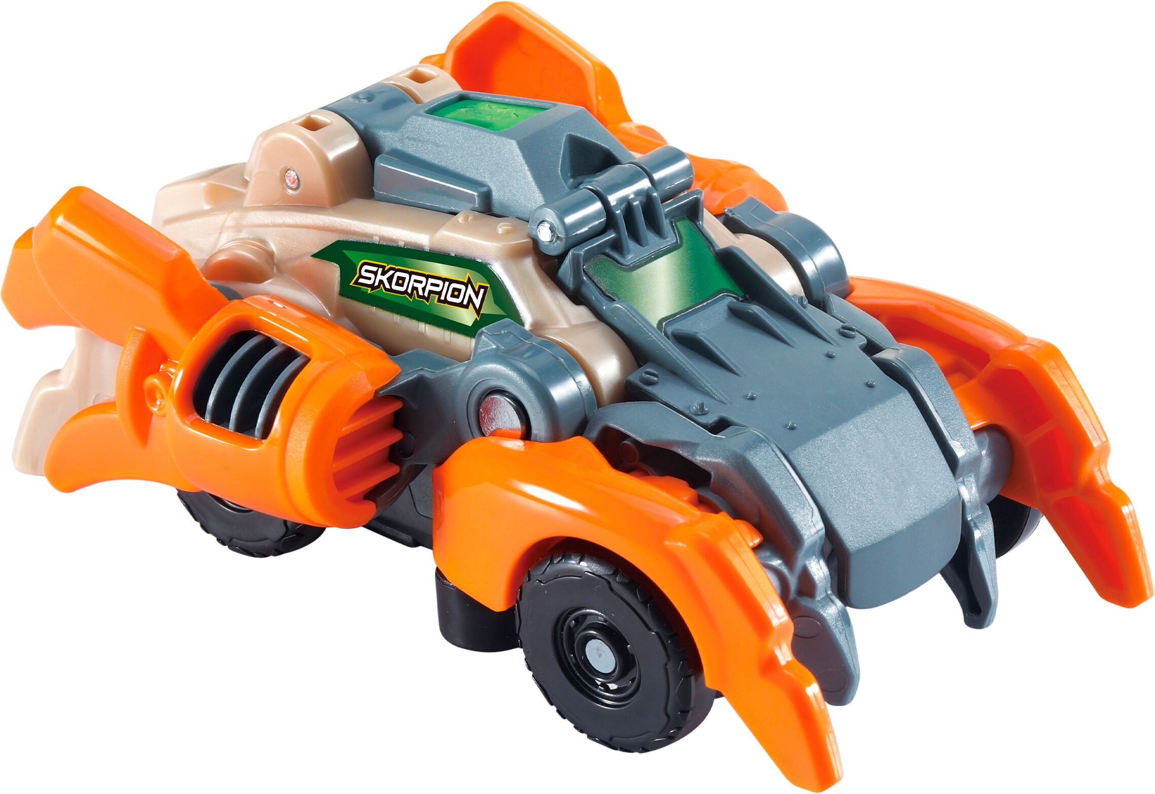 Actionfigur VTECH "Switch & Go - OneClick-Mini-Skorpion", orange (bunt), Spielfiguren, Kinder, Actionfigur, mit licht