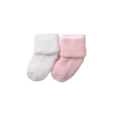 Erstausstattungspaket LILIPUT "Erstlings-Söckchen 2er-Set", Mädchen, rosa (weiß, rosa), 85% Baumwolle, 12% Polyester, 3% Elasthan, KOB Set-Artikel Erstausstattungspaket, in niedlichem Design