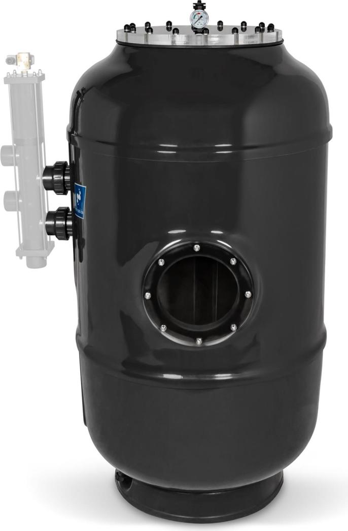 Trend Pool GFK Hochschicht Filterkessel HSF-8 | Anthrazit | Ø 950 mm | ohne Ventil (2")
