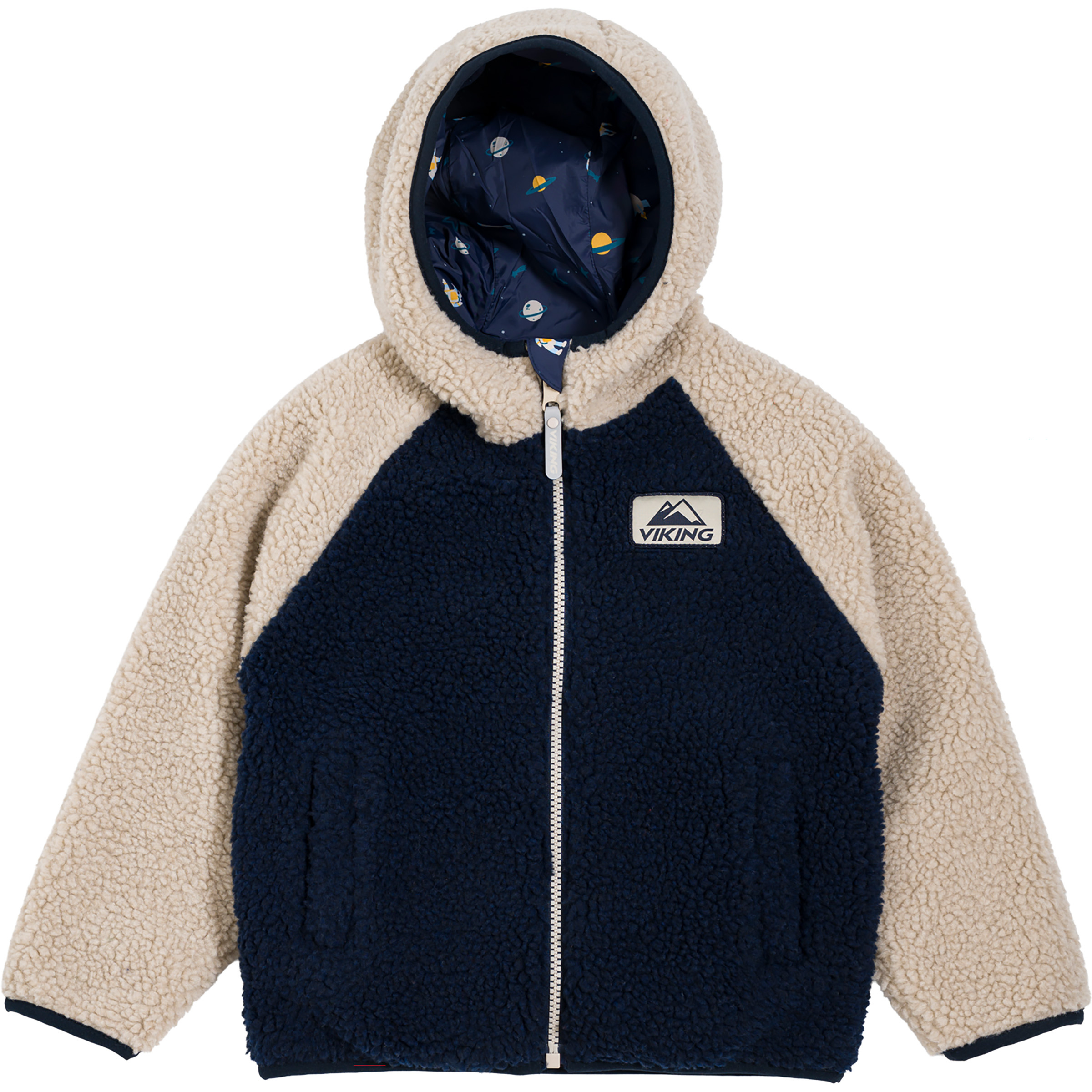 Viking Play Reversible Pile Wende Kinder Freizeitjacke, Parkas beige Größe 110 Lifestyle Isolierend