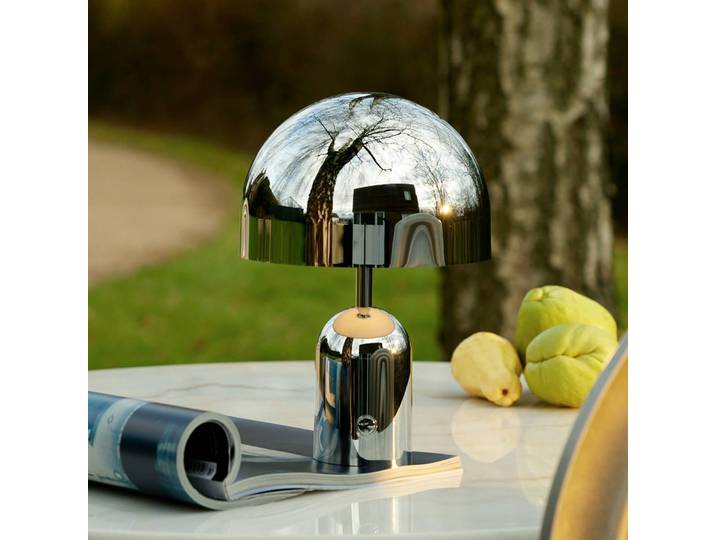 Design tafellamp Beat, dimbaar, alu / grijs / zink, Woon-/ Eetkamer, Aluminium, Design, tafellamp