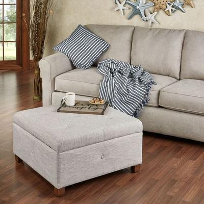 Jla Home/Furniture & Decor Caroline Storage Ottoman Tan , Tan