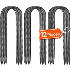 VEVOR Bodenanker, 254x55,88 mm, U-Typ mit 8 mm Durchmesser, verzinkte Zeltheringe, Erdanker, Erdnägel, Heringe, für Zelten, Vordächern, Camping, Trampolin, Blumenständer (12er-Pack)