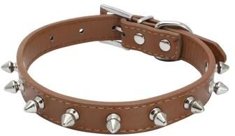 Uplift Treasures Leather Spiked Pet Collar Necklace 7 16.54 0.79 In