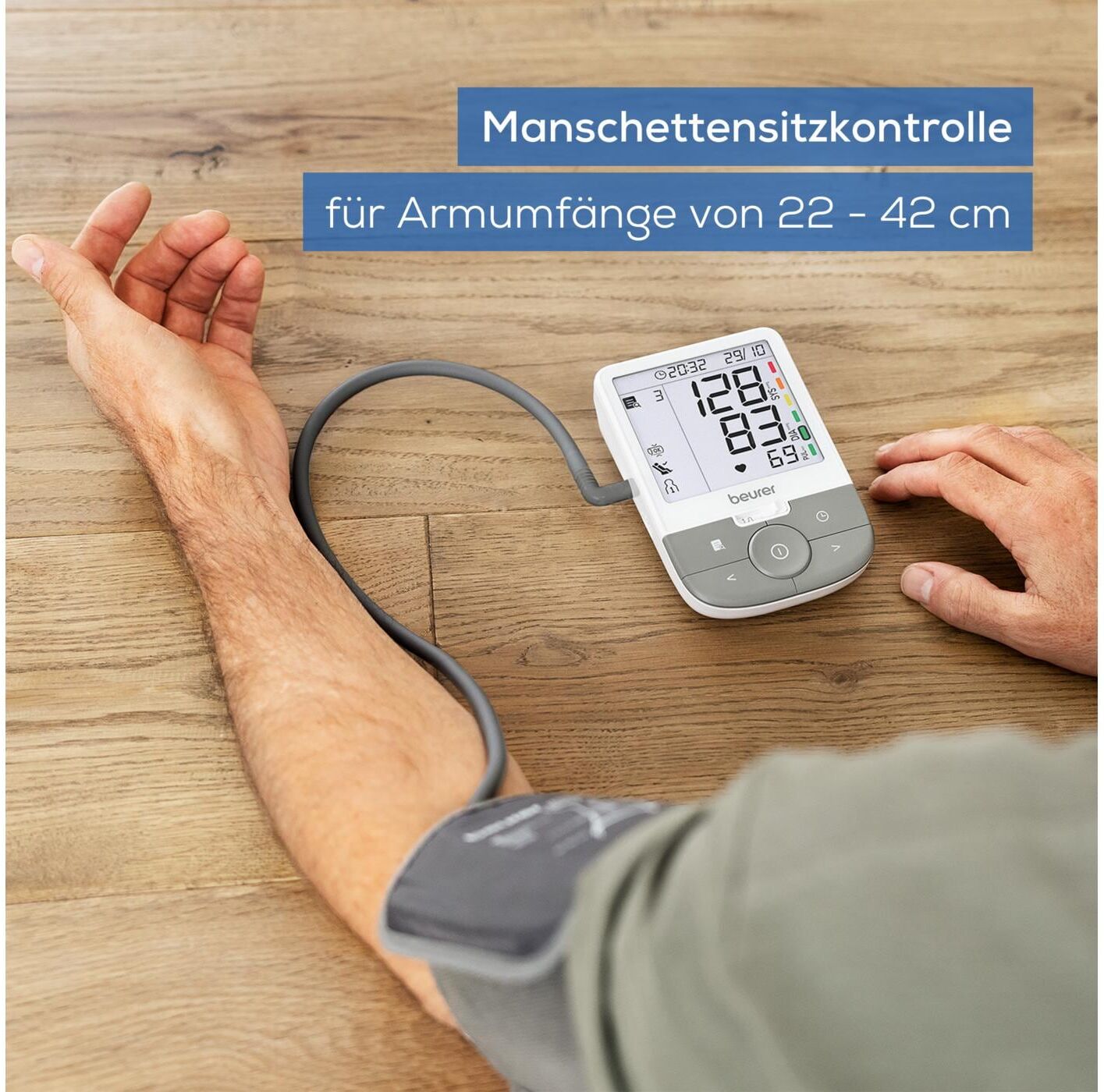 Blutdruckmessgerät BEURER "BM 53", Damen, grau, Blutdruckmessgeräte Blutdruckmessgerät grau Einheitsgröße