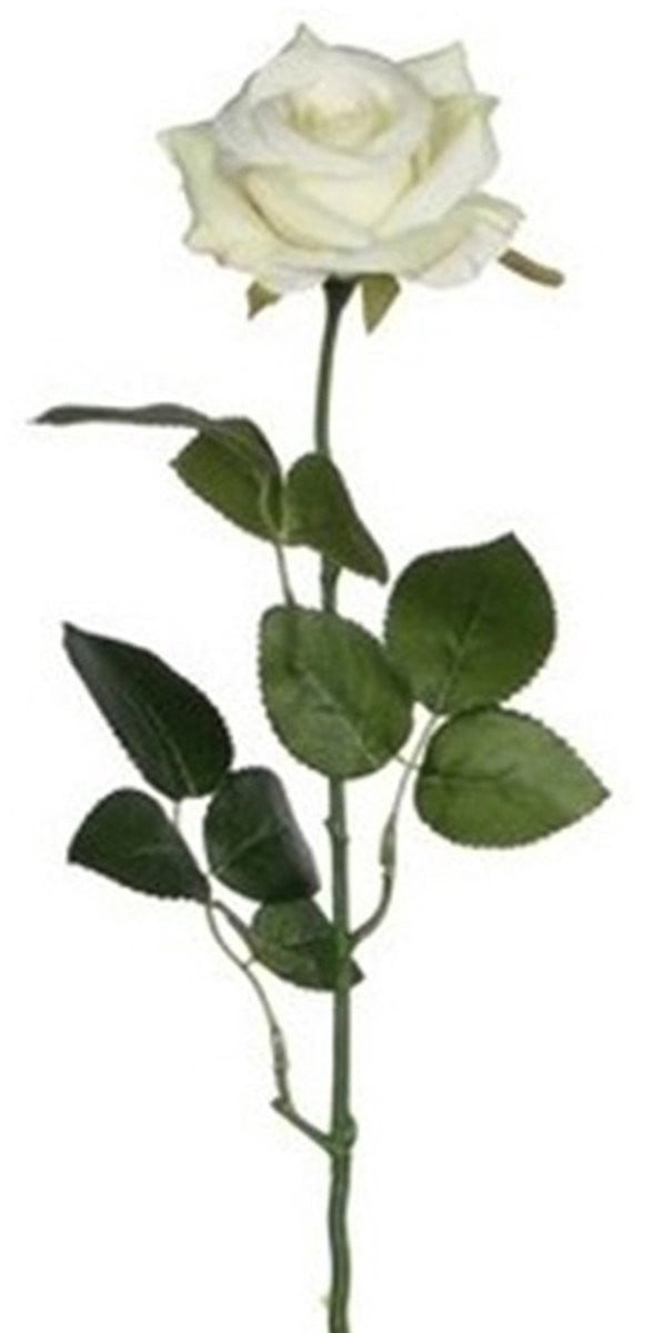 Mica Decorations kunstbloemen boeket met rozen - creme wit - 66 cm