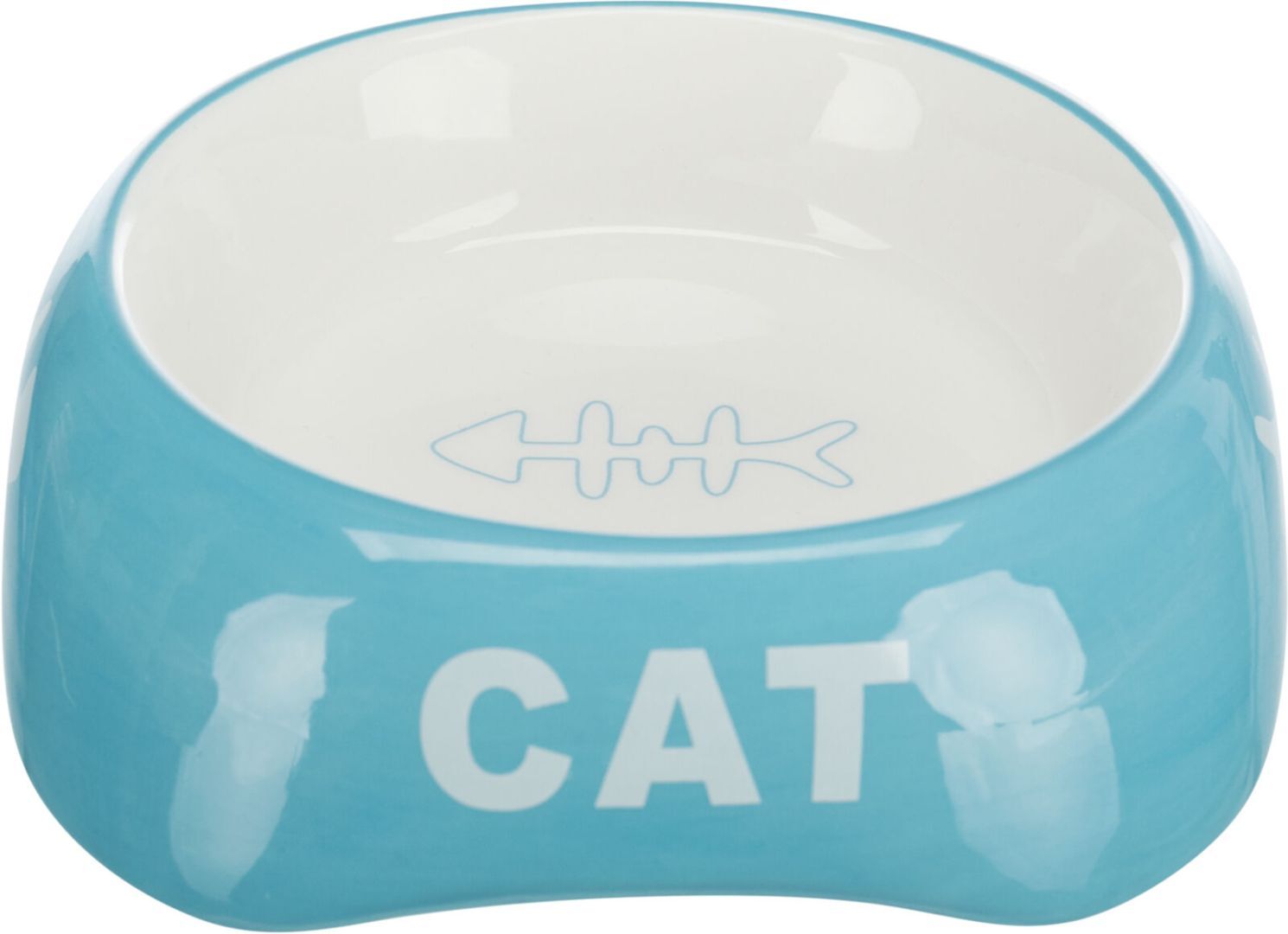 TRIXIE Napf Cat, Fischgräte, Keramik, 0,2 l / Ø 13 cm
