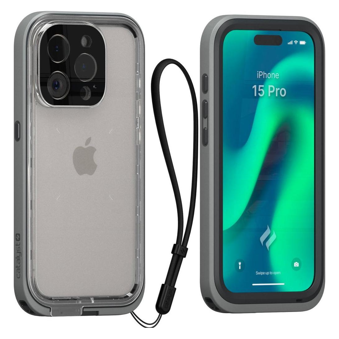 Catalyst Katalysator Gesamtschutzkoffer Apple iPhone 15 Pro Titanium - Grijs (Apple iPhone 15 Pro) (CATIPHO15GRYMP)