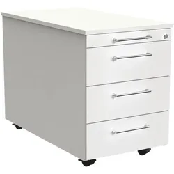 Kerkmann Rollcontainer »Artline Transparent« mit 3 klassischen Schubladen weiß, 42x58x80 cm