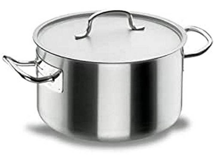 LACOR 50046 Fleischtopf mit Deckel 45 cm Aus lebensmittelechtem Edelstahl gefertigt; hohe Korrosionsbeständigkeit und Haltbarkeit im täglichen Gebrauch