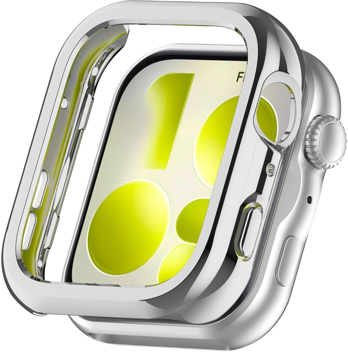 INF PC-Halbhülle Hohl-Schutzgehäuse kompatibel mit Huawei Watch Fit5 – elektroplattiert Silber, präzise Passform