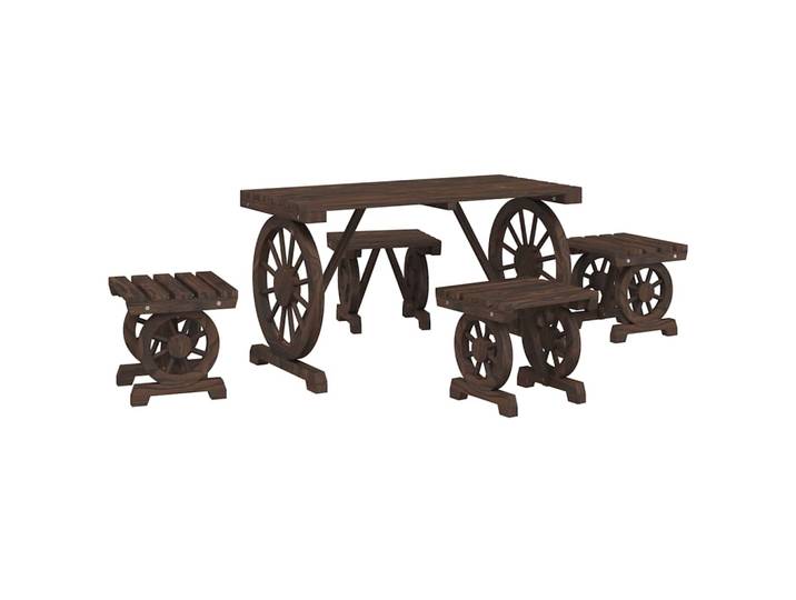 Maison Exclusive - Ensemble À Manger De Jardin 5 Pcs Bois De Sapin Massif