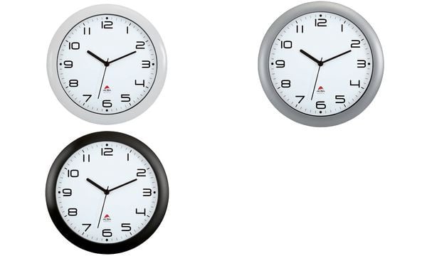 Alba Hornew Wandklok met Quartz Uurwerk - Zwart