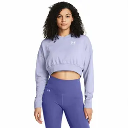 Damen-Sweatshirt Under Armour Rival Terry OS Crop Crw Größe: S /  hellblau