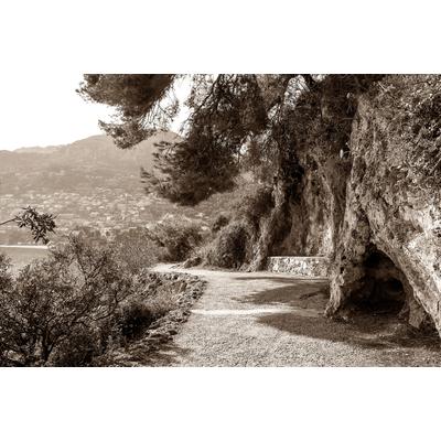 Fototapete PAPERMOON "lanschaft Sepia", bunt, B:4,5m L:2,8m, Vlies, Tapeten