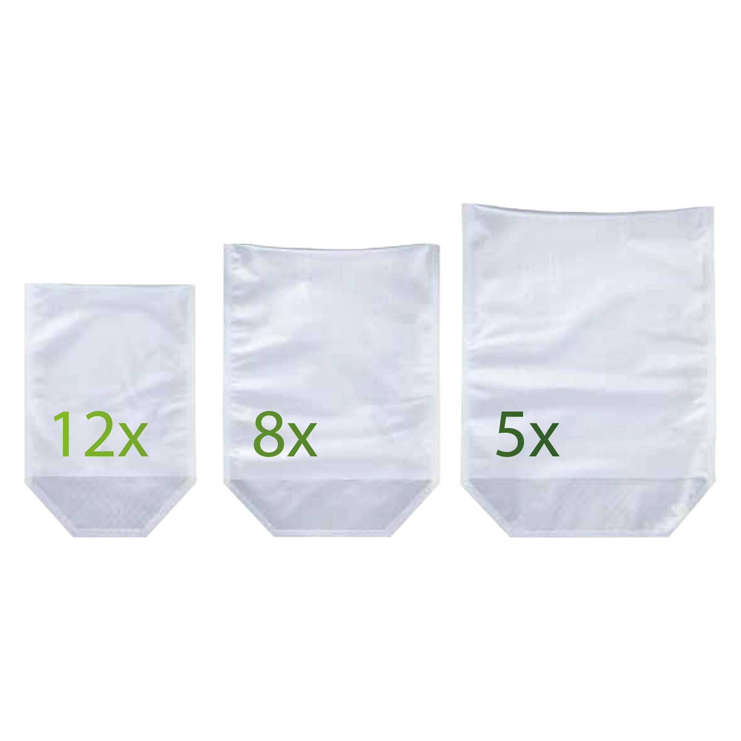 Caso Stand-up Vacuum bags, 12 pcs 20x30 cm, 8 pcs 25x35 cm, 5 pcs 30x40 cm (25x) (1264)