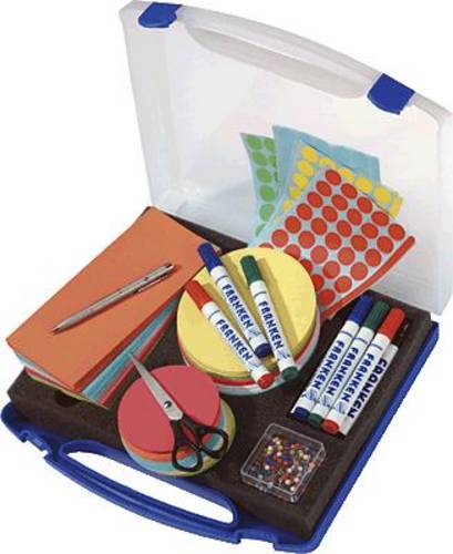 Franken MINI Moderationskoffer Kunststoff Anzahl Teile: 1100 31 cm x 6 cm x 34.5 mm Blau, Transparent