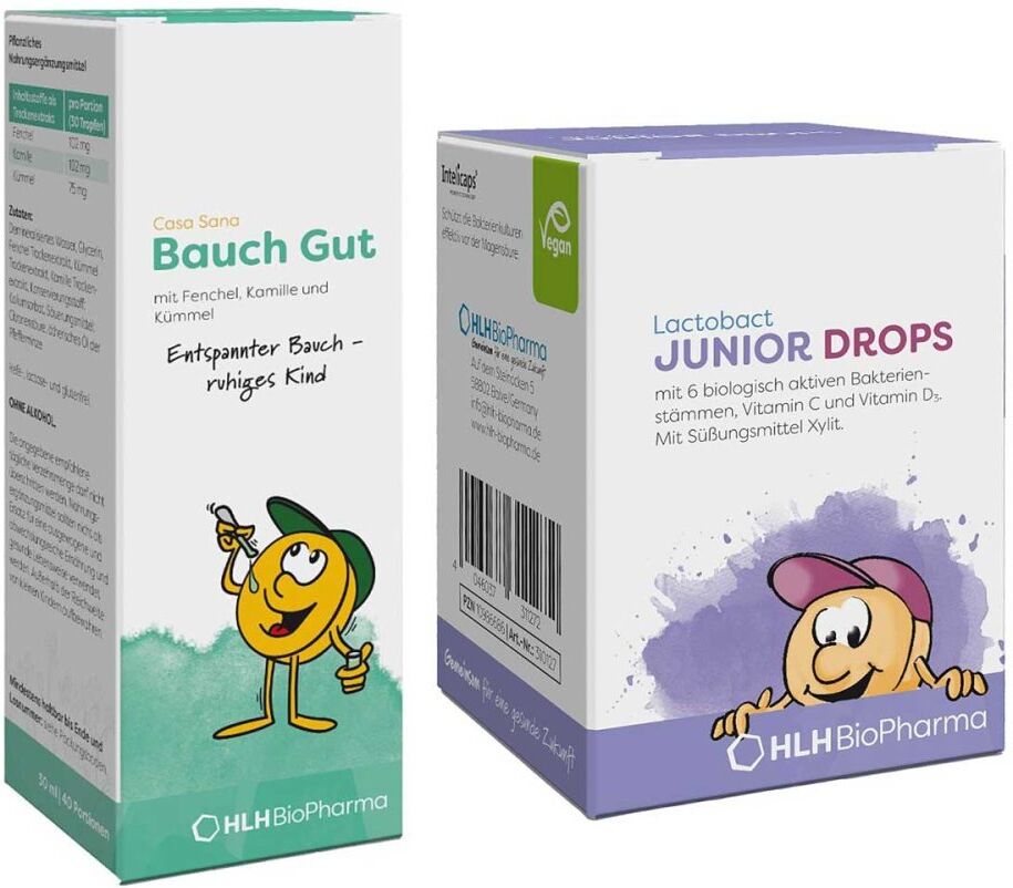 Lactobact Junior Drops 60stk + Casa Sana Bauch Gut Tropfen 30ml 1Pck