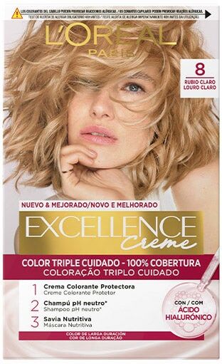 Tinte Excellence Creme 8 Rubio Claro