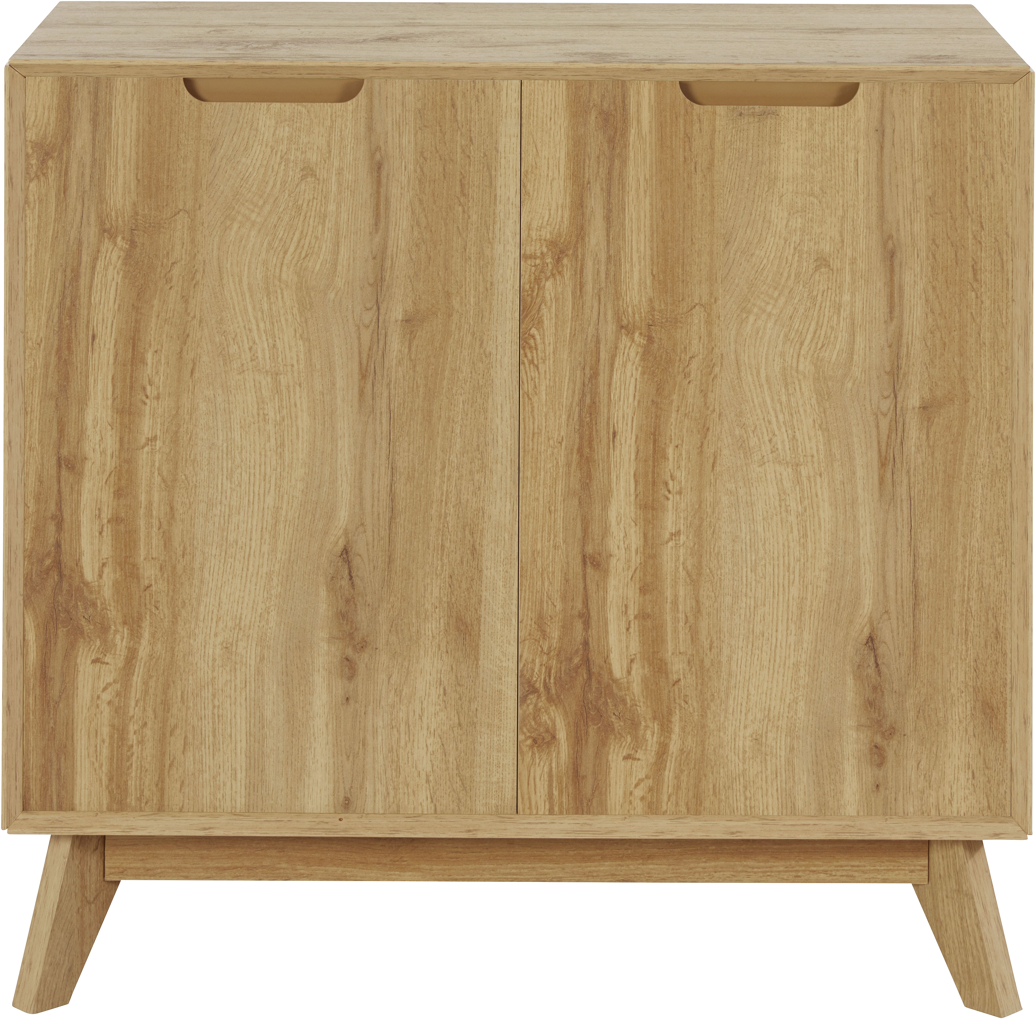 Sideboard GOODPRODUCT "Pandrup", braun (eiche), B:80cm H:75cm T:40cm, Dekorfolie, Hartfaserplatte, MDF, Sideboards, Sideboard, Kommode mit 2 Türen und 2 verstellbare Einlegeböden, B:80 cm, H:75 cm eiche B/H/T: 80cm x 75cm x 40cm, 2 Stk.