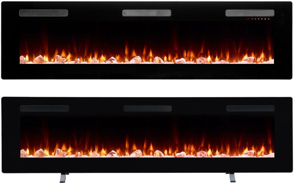 Dimplex Sierra Optiflame Media Wall Fire, Built-In, Wall Mounting or Freestanding, 3 sizes Black 182.9cm
