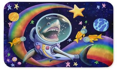 "Stupell Cosmic Space Adventure Kitchen Mat, 18x30 - 18"" x 30"""