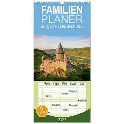 Familienplaner 2027 - Burgen in Deutschland mit 5 Spalten (Wandkalender, 21 x 45 cm) CALVENDO
