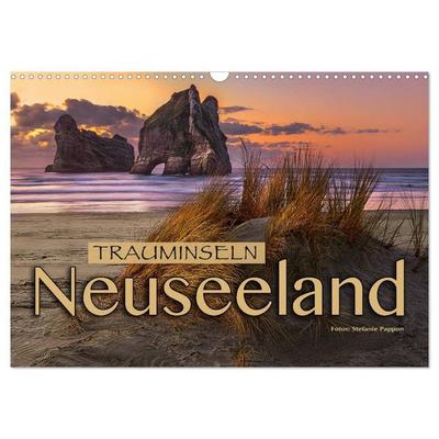 Trauminseln Neuseeland (Wandkalender 2027 DIN A3 quer), CALVENDO Monatskalender