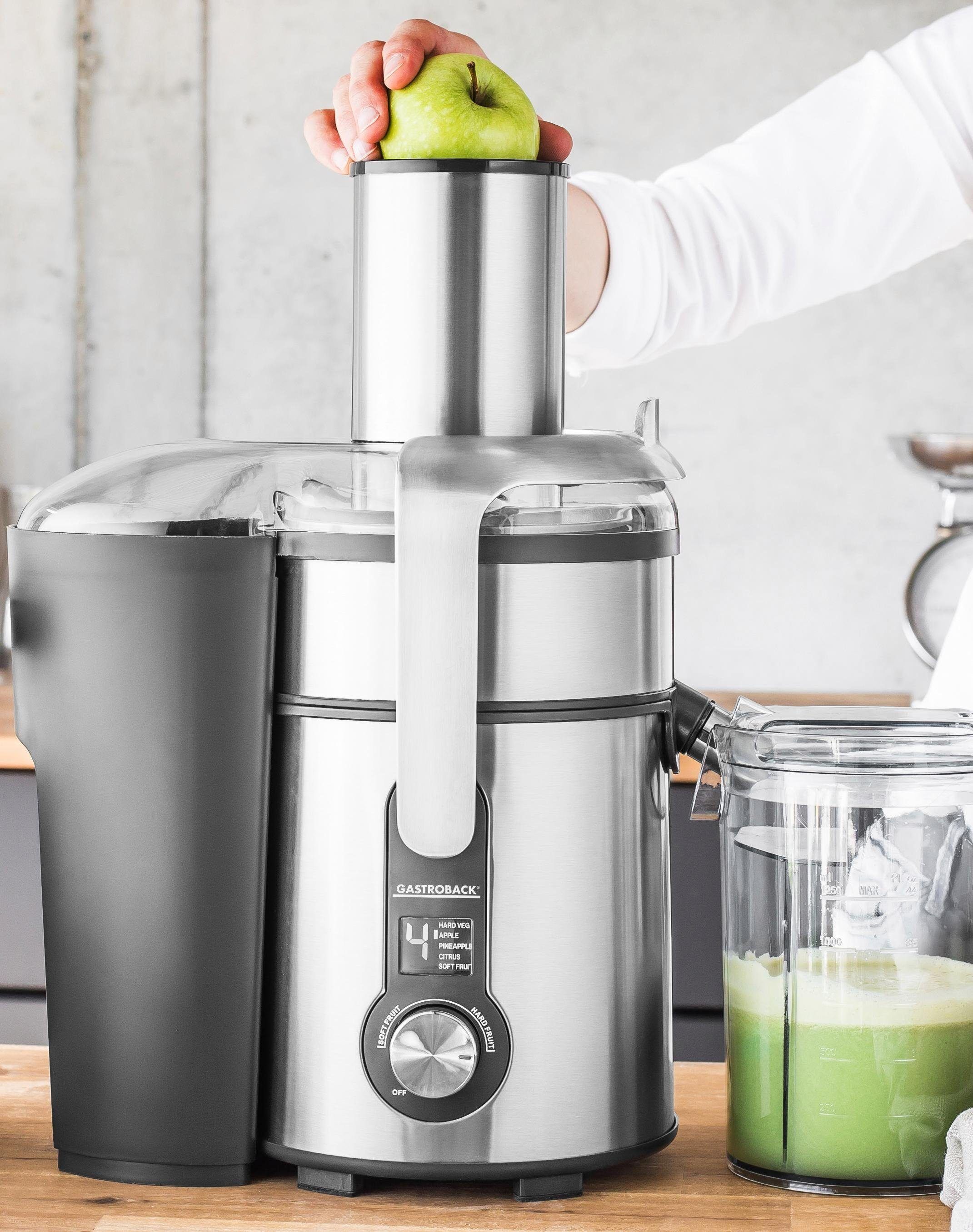 GASTROBACK Entsafter "40151 Design Multi Juicer Digital", silber (edelstahlfarben, silberfarben), B:48cm H:28cm T:46cm, Entsafter, Entsafter