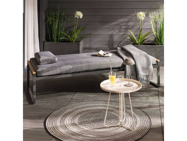 Chaise longue Cavoo Polyester Gris 190 x 40 x 75cm