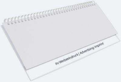 Korsch Tischkalender Professional 2027, Querformat, 128 Seiten, Wochenübersicht, Kalendarium für D/GB/F/I, B 298 x H 105 mm, Karton, weiß