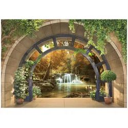 FOTOTAPETE 3D Effekt Wasserfall Vlies Tapete 300x210