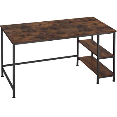 tectake Computer-Schreibtisch Canton 120x60x75,5cm Industrial Holz Dunkel, Rustikal