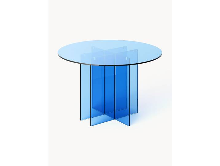 Table ronde en verre Anouk, tailles variées