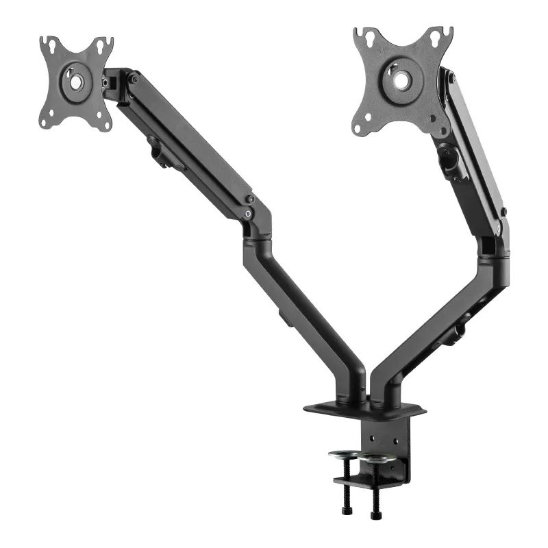 Neomounts by Newstar Dual-DeskMount Tischlagerung bis 2x 27Zoll TFT 58,6cm max 2x7kg Durchführung/Klemme Gasfeder Volle Bewegung VESA100x100