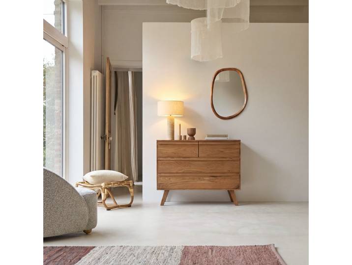 Kommode aus massivem Akazienholz Niels - Dunkelbraun - Acacia